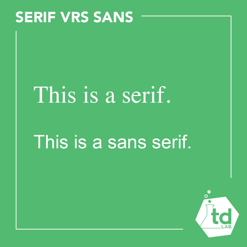 sans serif versus serif fonts