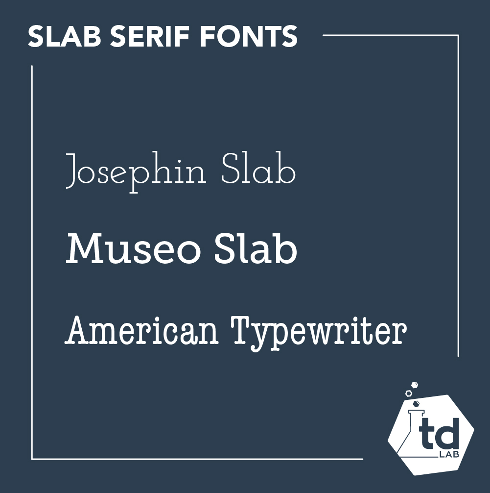 What is a slab serif font