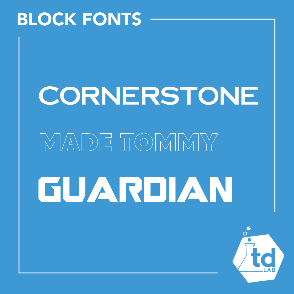 What are block fonts